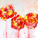 Tres flors rojas